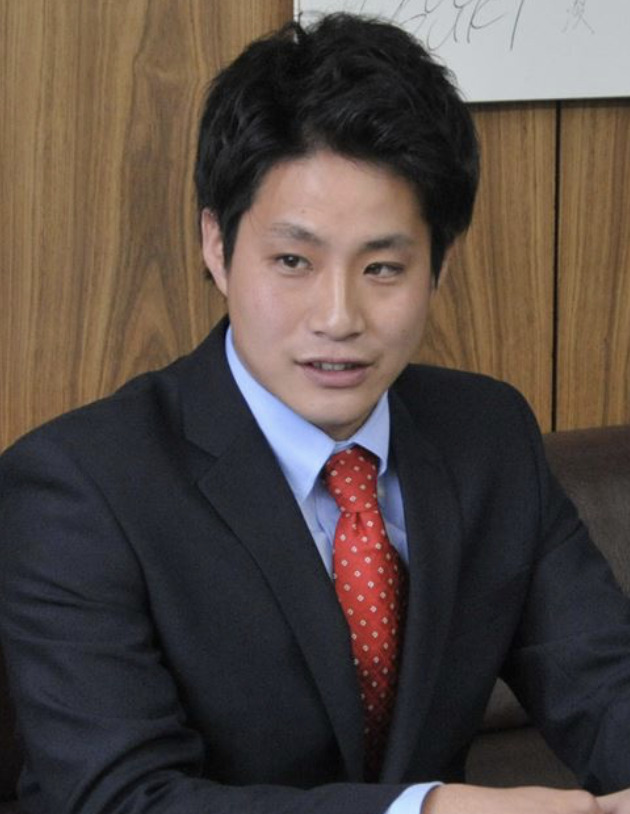 青森山田高校へ表敬訪問したときの木浪聖也