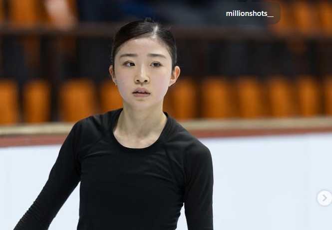 練習中の千葉百音選手