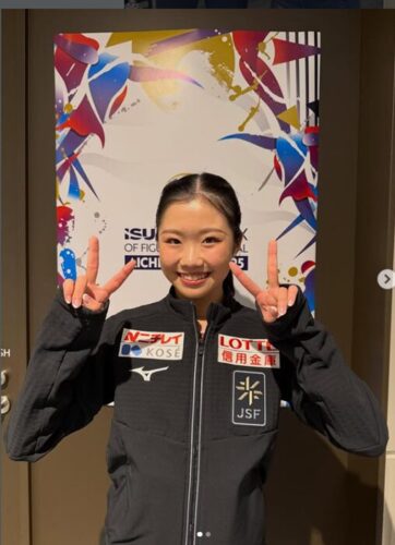 グランプリファイナル2025でショートプログラムを終えた中井亜美