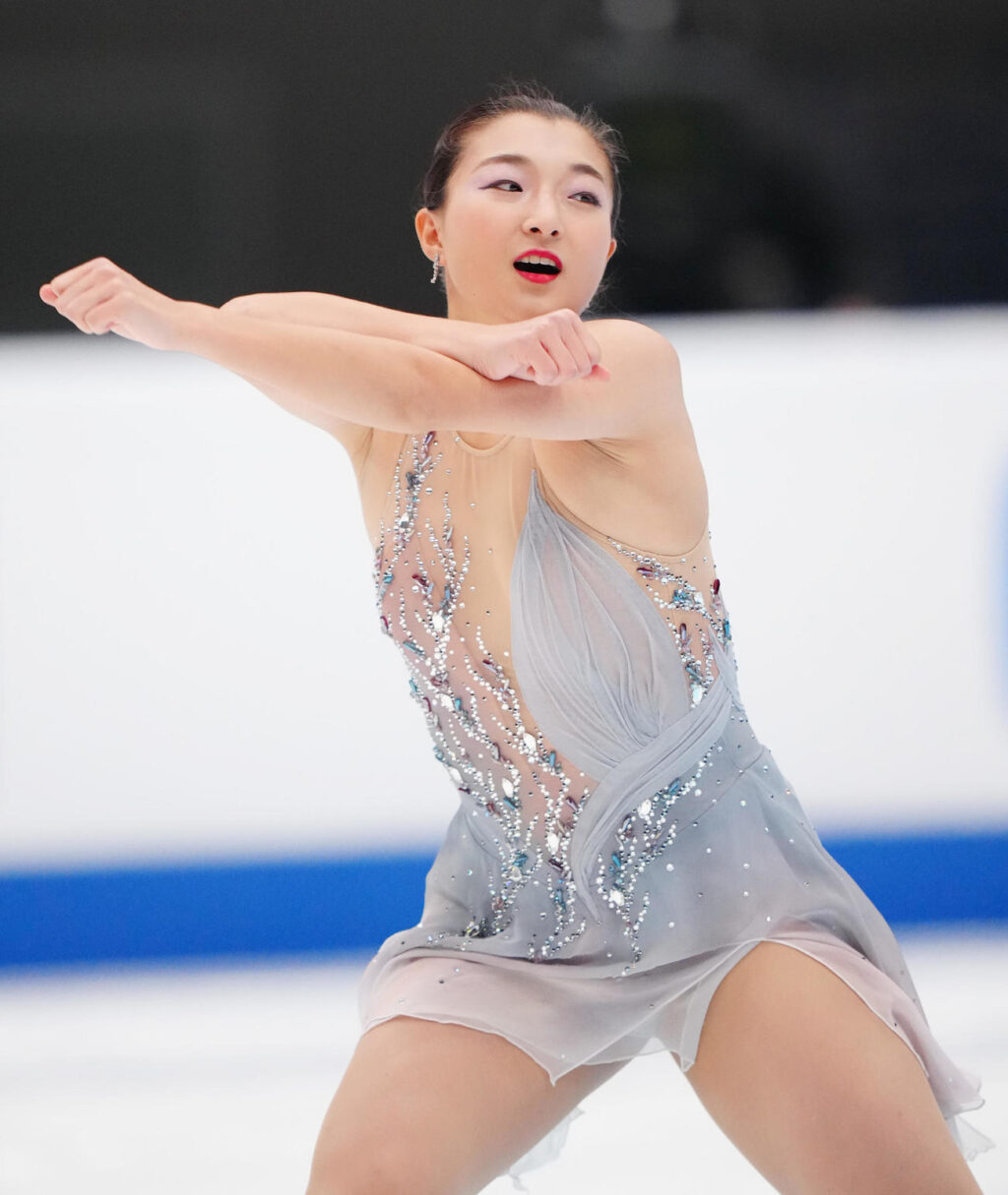 坂本花織の演技中の写真