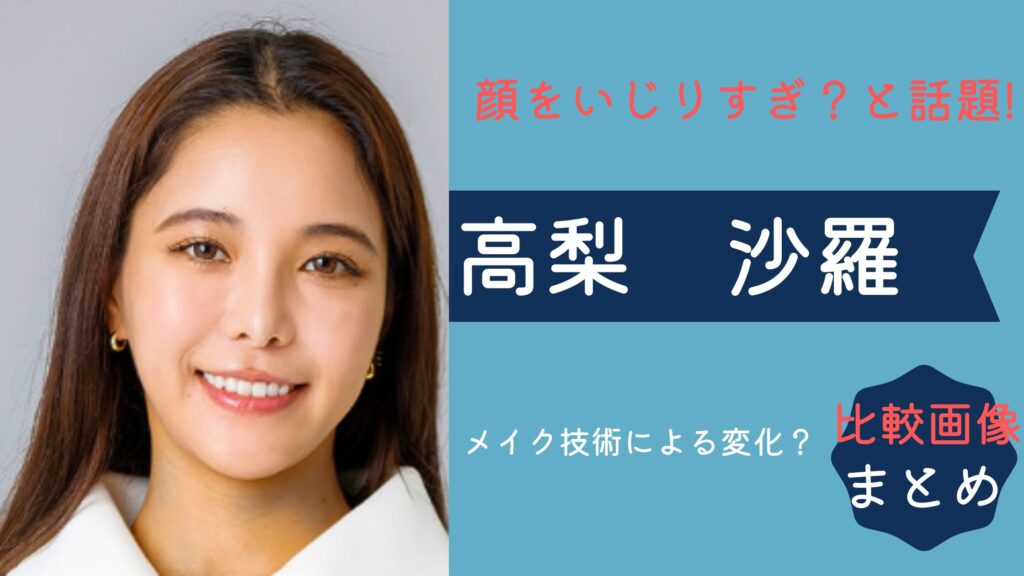 高梨沙羅はいじりすぎ？顔が変わったのはいつ？