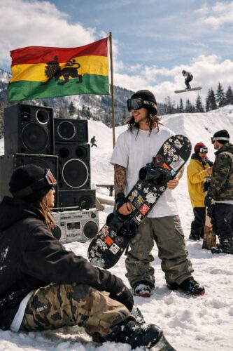 スノーボードのカルチャーを象徴する画像