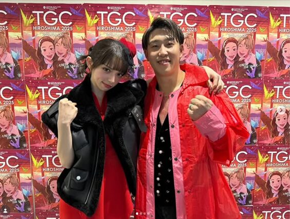 2025年12月7日TGC広島に出演した際の小園海斗と渡辺リサ