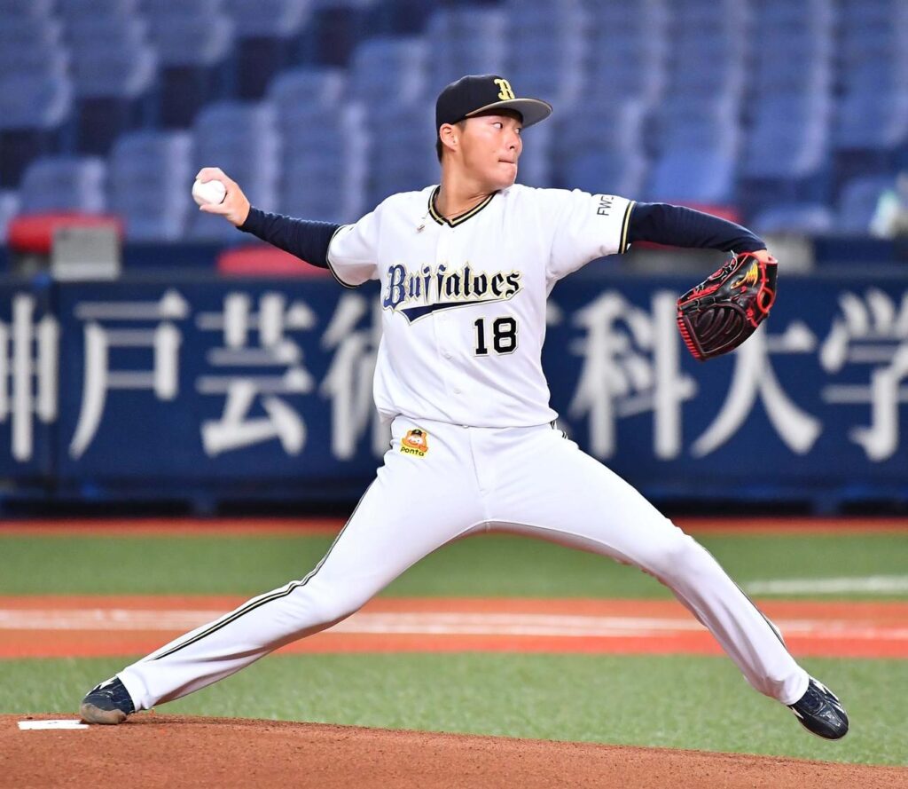 オリックス時代で投げている山本由伸選手