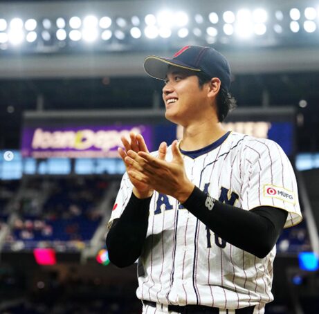 2023年3月22日WBCで日本が優勝した際の大谷翔平